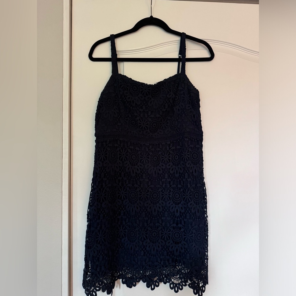 Hollister Navy Lace Mini Dress, size medium